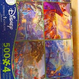 Disney Thomas Kinkade puzzle pack of 4
